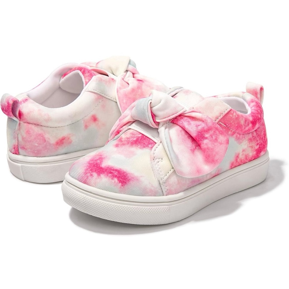 Girls Sneakers Lightweight Cute Bowknot Casual Walking Shoes, Little Kids Sz. 11